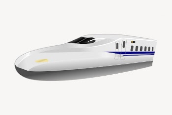 Japanese bullet train clipart, illustration | Free Vector - rawpixel
