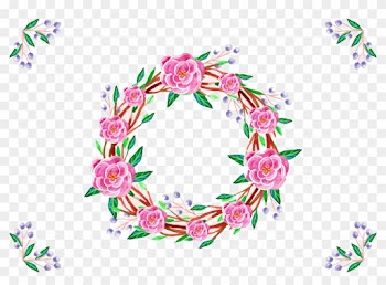 Japanese Camellia Flower Watercolor Painting - Calligraphy Flower Border Designs