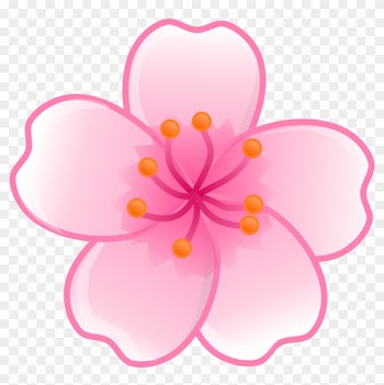 Japanese Clipart Japanese Flower - Sakura Flower Png