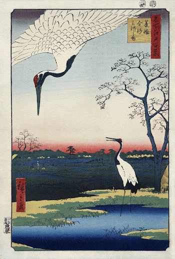 Japanese cranes (1797-1858) vintage Japanese | Free Photo Illustration - rawpixel