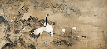 Japanese cranes and pine trees | Free Photo Illustration - rawpixel