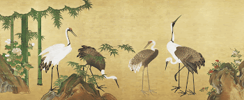 Japanese cranes with bamboo (18th-19th | Free Photo Illustration - rawpixel