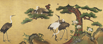 Japanese cranes with bamboo (18th-19th | Free Photo Illustration - rawpixel