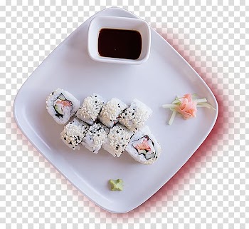 Japanese Cuisine California roll Sushi Makizushi Tempura, kushiage transparent background PNG clipart