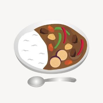 Japanese curry sticker, Asian food | Free Vector - rawpixel