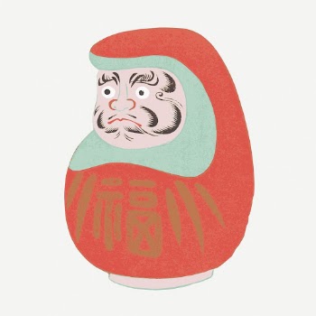 Japanese Daruma doll clipart, collage | Free PSD - rawpixel