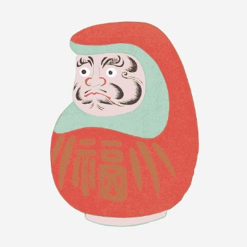 Japanese Daruma doll clipart illustration. | Free Photo - rawpixel