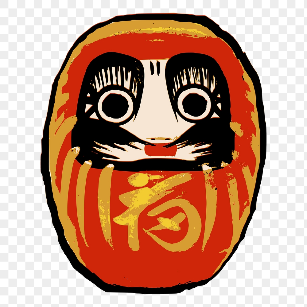 Japanese Daruma doll png sticker | Free PNG - rawpixel