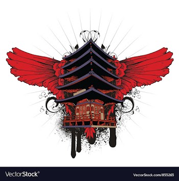 Japanese emblem vector image