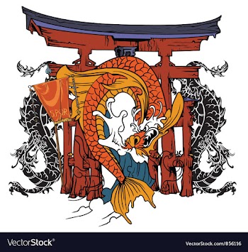 Japanese emblem vector image