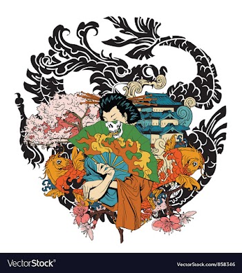  					Japanese emblem vector image														