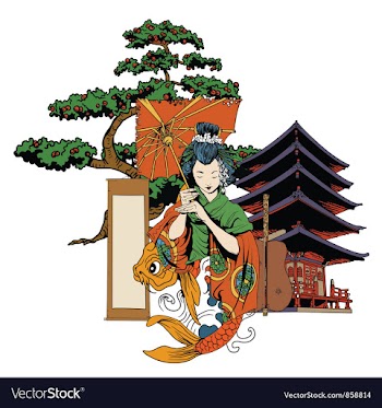 Japanese emblem vector image