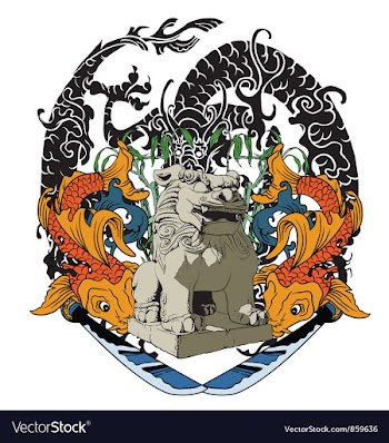 Japanese emblem vector image
