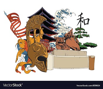 Japanese emblem vector image
