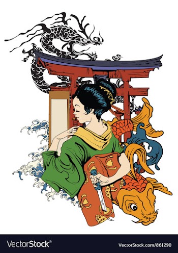 Japanese emblem vector image
