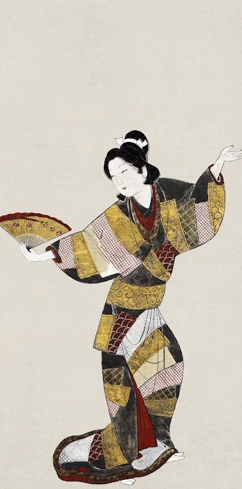 Japanese female dancer (17th century) | Free Photo Illustration - rawpixel