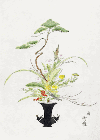 Japanese flower arrangement (19th century) | Free Photo Illustration - rawpixel