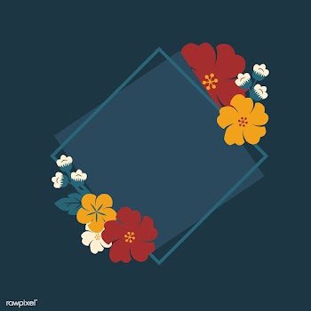 Japanese flowers frame | Free stock vector - 553095