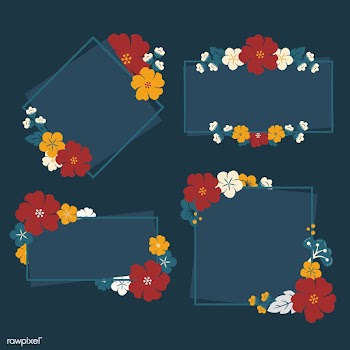 Japanese flowers frame | Free stock vector - 553097