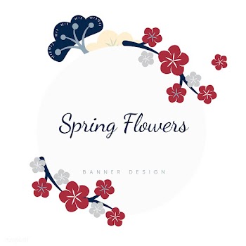 Japanese flowers frame | Free stock vector - 553109