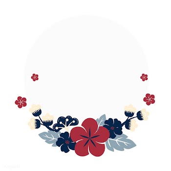 Japanese flowers frame | Free stock vector - 553120