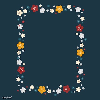 Japanese flowers frame | Free stock vector - 553142
