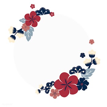 Japanese flowers frame | Free stock vector - 553170
