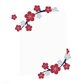 Japanese flowers frame | Free stock vector - 553172