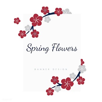 Japanese flowers frame | Free stock vector - 553173