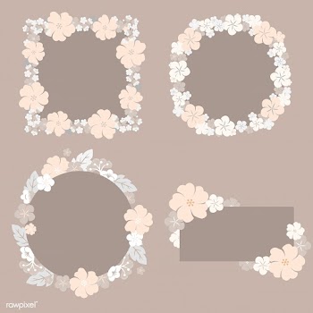 Japanese flowers frame | Free stock vector - 553177