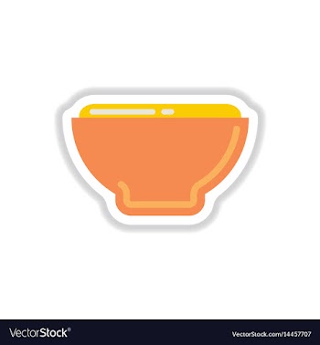 Japanese food miso soup sticker vector image