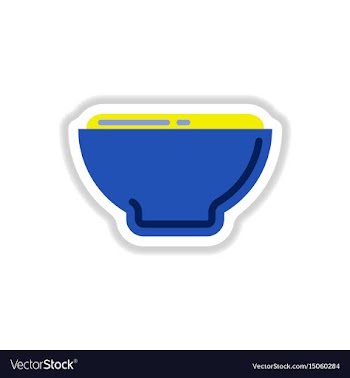 Japanese food miso soup sticker vector image