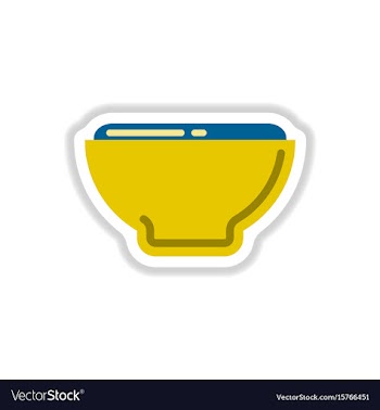 Japanese food miso soup sticker vector image