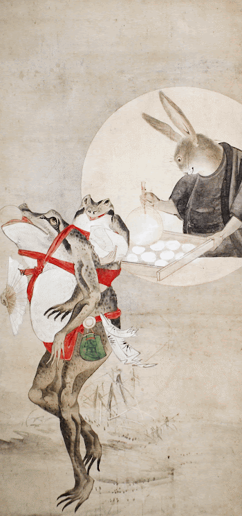 Japanese frog and rabbit (18th | Free Photo Illustration - rawpixel