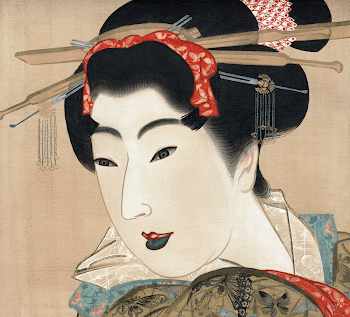 Japanese geisha (1830s) vintage painting | Free Photo Illustration - rawpixel