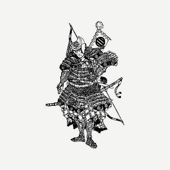 Japanese general drawing, traditional soldier | Free PSD Illustration - rawpixel
