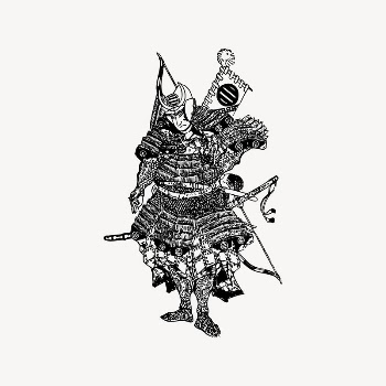 Japanese general drawing, traditional soldier | Free Vector Illustration - rawpixel
