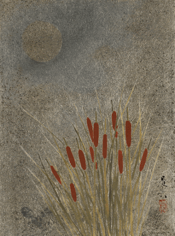 Japanese grass field at night | Free Photo Illustration - rawpixel