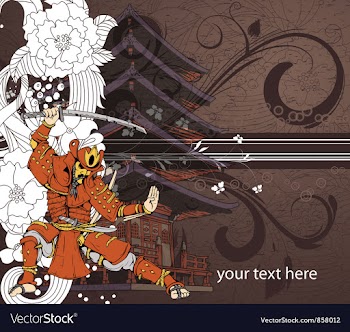Japanese grunge background vector image