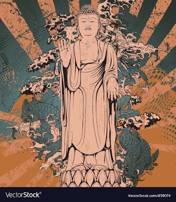 Japanese grunge background vector image