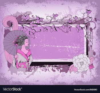 Japanese grunge background vector image