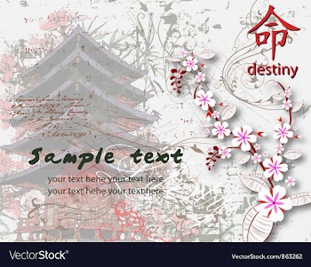 Japanese grunge background vector image
