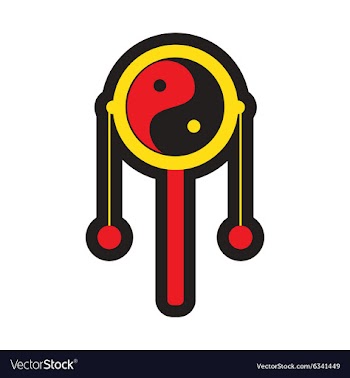 Japanese hand drum vector image