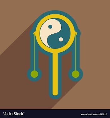 Japanese hand drum vector image