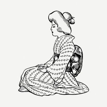 Japanese Kimono drawing, vintage illustration | Free PSD - rawpixel
