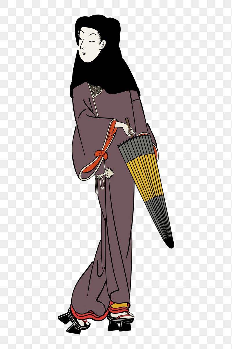 Japanese kimono woman png sticker, | Free PNG - rawpixel
