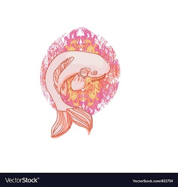 Japanese koi background vector image