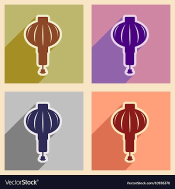 Japanese lanterns vector image