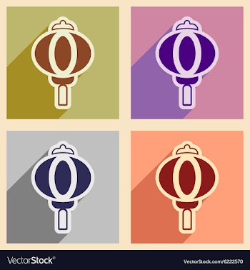 Japanese lanterns vector image