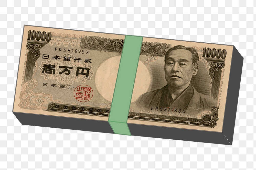 Japanese money wad png sticker, | Free PNG - rawpixel